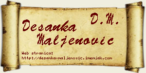Desanka Maljenović vizit kartica